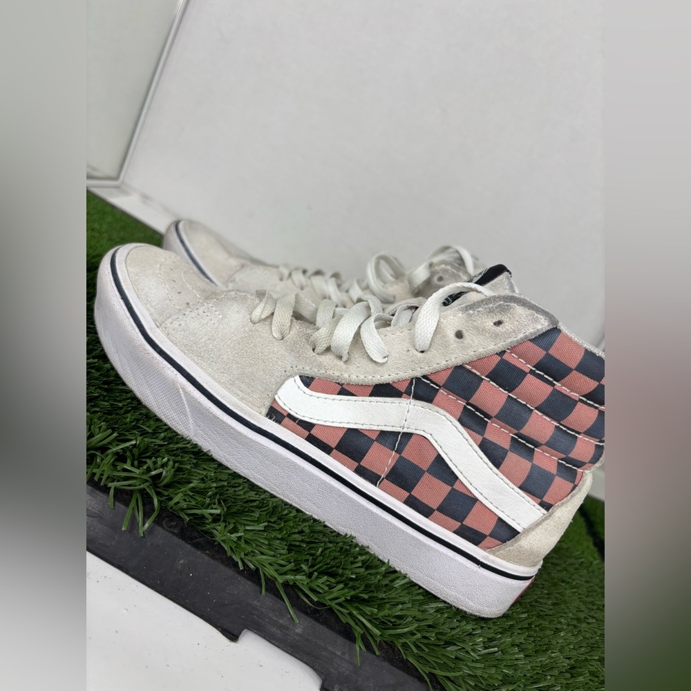 Vans Sk8-Hi High Top Canvas Sneakers Shoes White Sole Men's Size 5.5